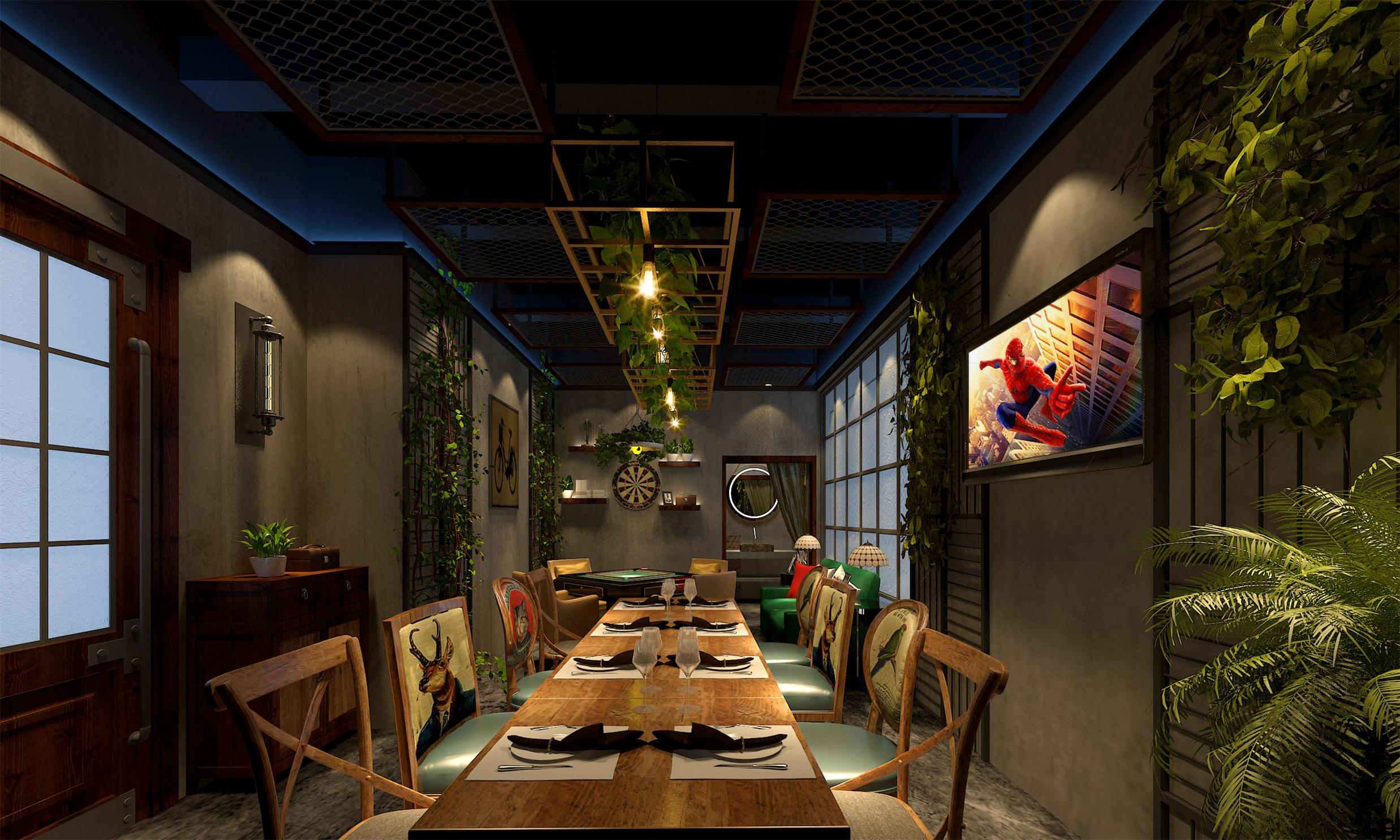 东莞音乐餐吧空间策划设计——城里故事音乐餐吧半开放区