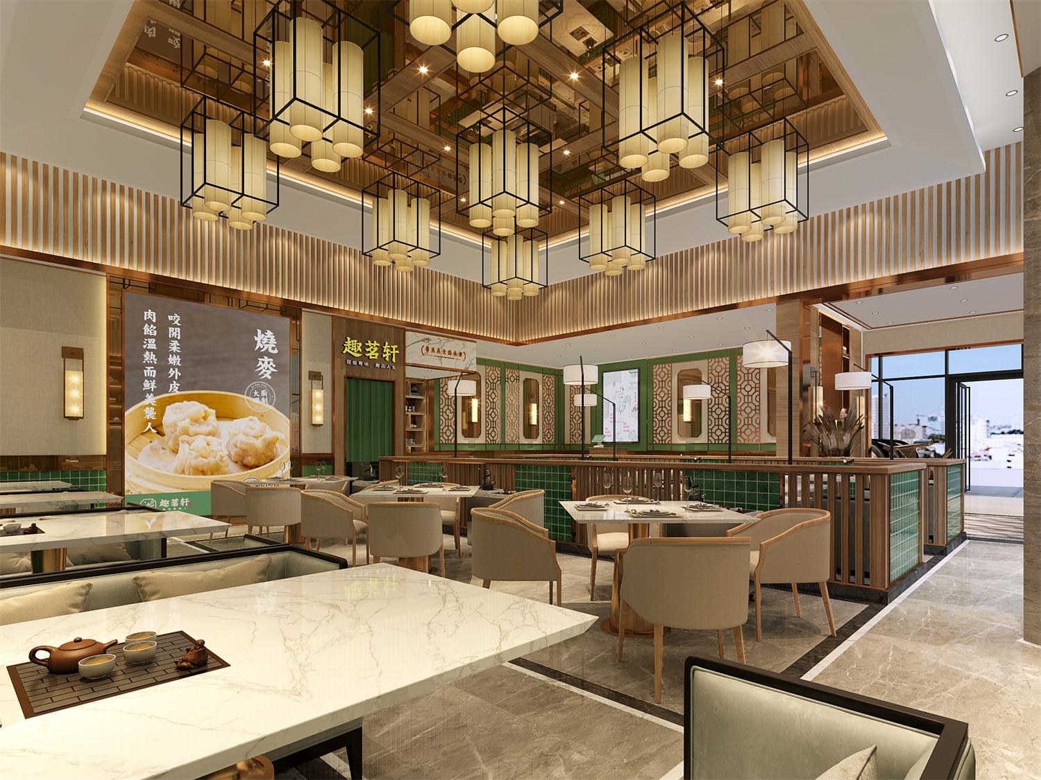 粤式早茶深圳餐厅空间设计——趣茗轩酒楼连锁餐空间设计